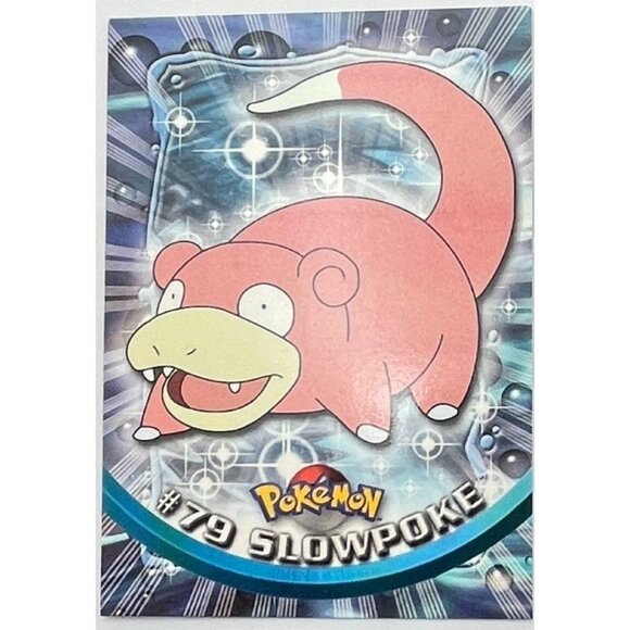 Slowpoke Pokemon Card Topps #79 TV Animation Edition Series Blue Logo - Picture 5 of 5